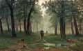 Rain in oak forest classical landscape Ivan Ivanovich trees